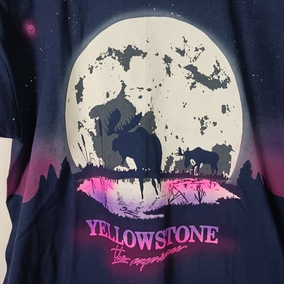 90s Vintage Yellowstone Moose All Over Print T-Shirt XL NEW - Picture 2 of 8
